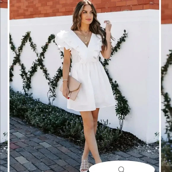 Vici | Dresses | Vici White Ruffle Dress | Poshmark Vici | Dresses | Vici White Ruffle Dress | Poshmark